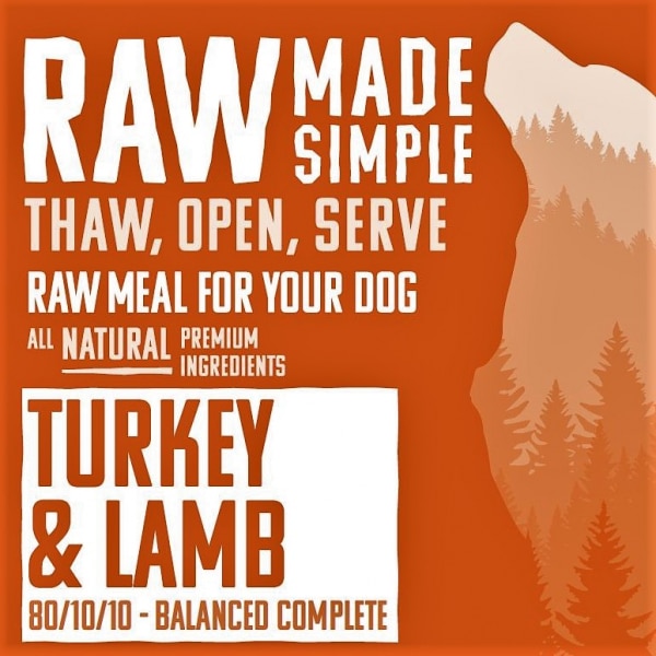 Turkey and Lamb Mince Raw Dog Food Meal