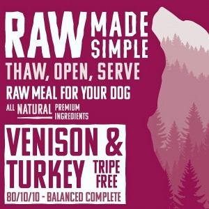 Venison and Turkey Raw Dog Food meal
