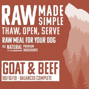 Goat and Beef Raw Dog Food meal