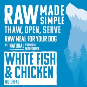 1250 White Fish Raw Dog Food