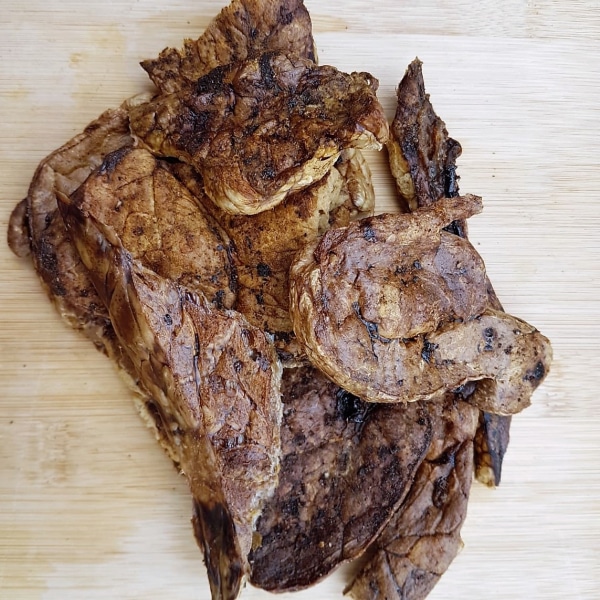 Dried Beef Lung Jerky, Raw dog food