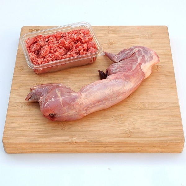 Rabbit Supreme raw dog food meal