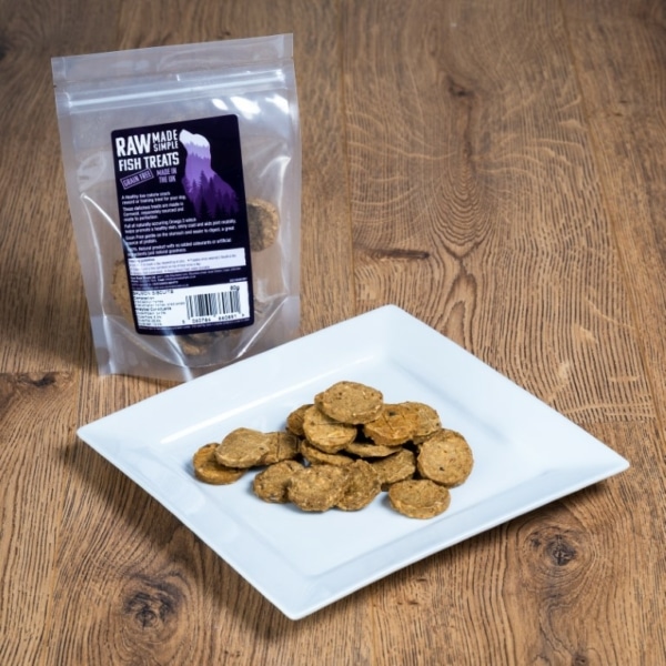 Dried Salmon Fish Biscuits, raw made simple dog food treat