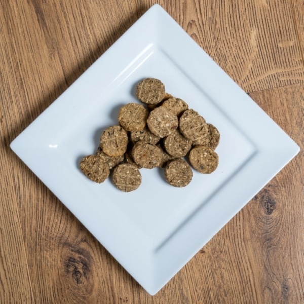 Dried White Fish Biscuits, raw made simple dog food treat