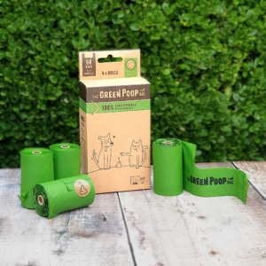 Compostable Poo Bags 100% Biodegradable & Compostable Green Poop Bag at Raw Made Simple