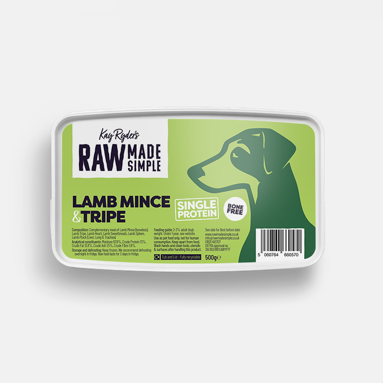 LAMB MINCE & TRIPE Bone Free 500g