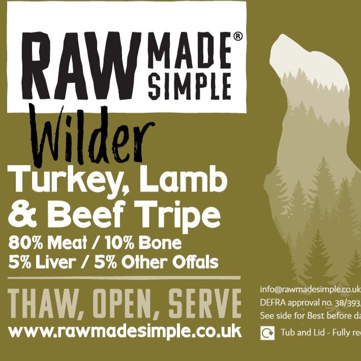 Turkey lamb and beef raw dog food