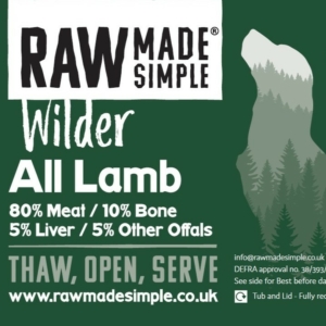 All Lamb raw dog food